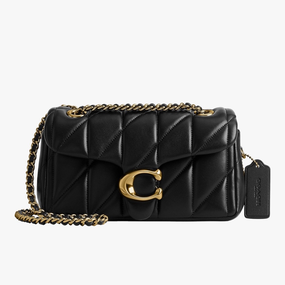 Coach Black Quilted Leather Crossbody with Gold C Hardware